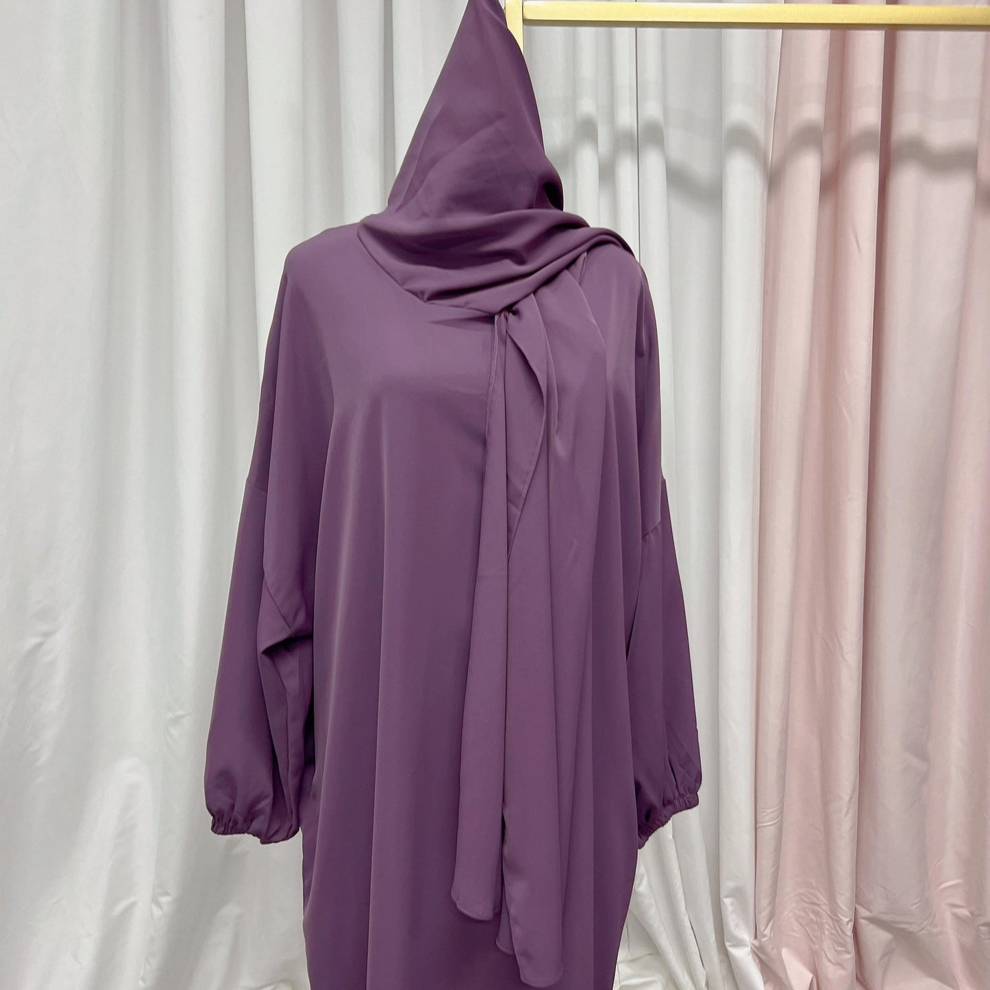 HS10049  New Middle East Dubai Turkish Robe Dress with Hijab hoody abaya