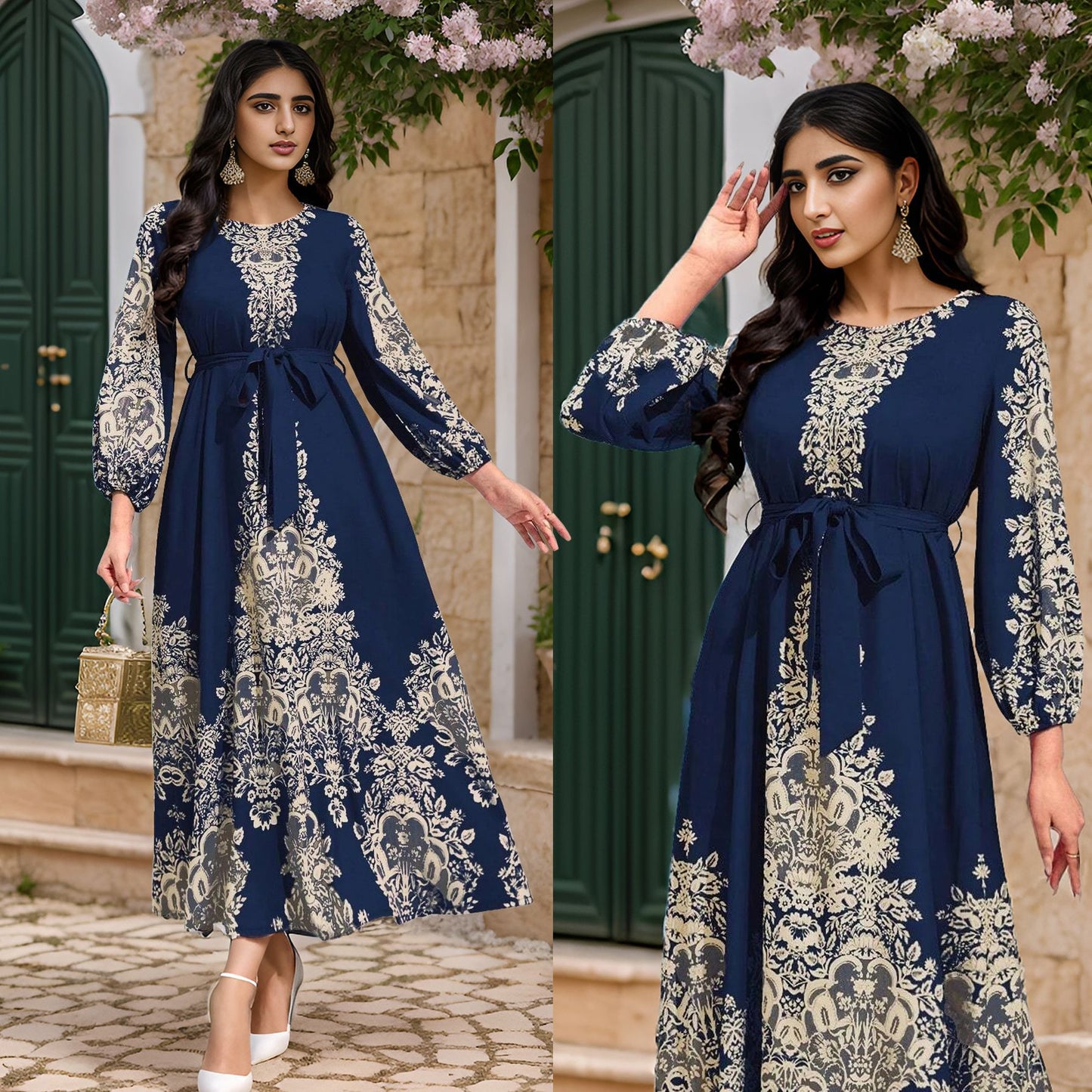 فستان مطبوع إسلامي HS0528 