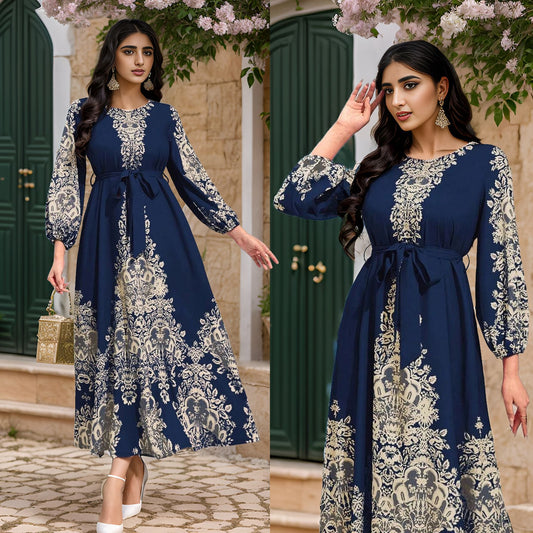 فستان مطبوع إسلامي HS0528 
